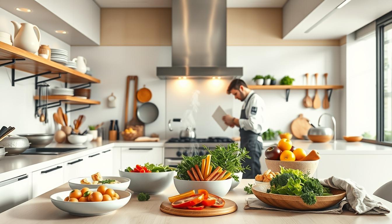 Healthy home cooking bowl